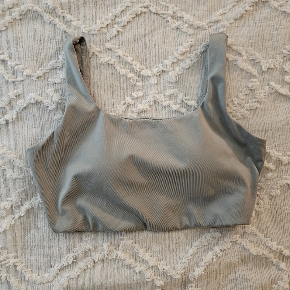 MADEWELL Women's Size Small MWL Flex Square-Neck Sports Bra in Frosted Sage - Picture 3 of 8
